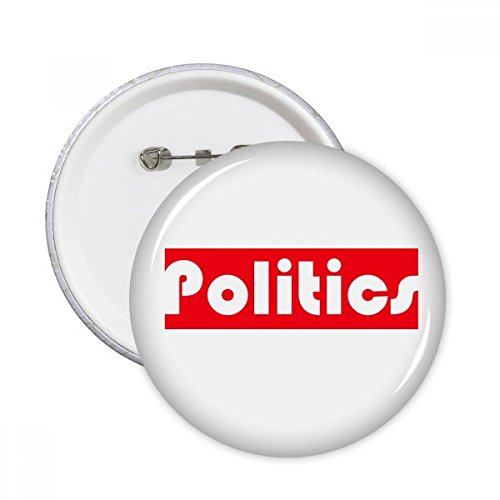 Badge politique ronde rouge sur une veste en jean lors d'un débat citoyen lot de 5