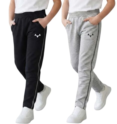 Image of Boys Regular Fit Cotton Pants, Track Pants and Lowers for Boys Age 4-14 Years Kids
