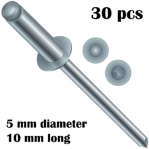 5mm x 10mm Pop Rivets Rivet with Flange Rivets (30 Pack) – Blind Rivet ...