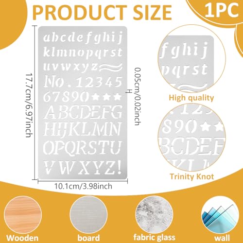 UNICRAFTALE Metal Stencil Letters Number Stencils for Craft Wood Burning Stainless Steel Reusable Painting Templates Alphabet Templates for Carving Bookmark Drawing Scrapbooking Wall Decor - Image 3