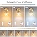 Shenmoyl Vintage Battery Operated Wall Sconces Set of Two, Wireless Battery Powered Rose Wall Sconce with Remote Control, RGB Dimmable LED Wall Light for Bedside Bedroom Living Room (Amber)