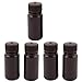 Aexit 5Pcs 100ml Bottles & Jars Brown Plastic Round Wide Mouth Sealed Reagent Bottle Reagent Bottles Laboratory Supplies