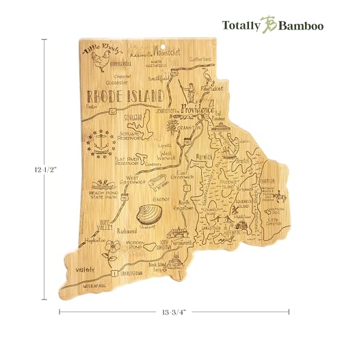 Tabla de cortar Bamboo con forma de Rhode Island miniatura 6