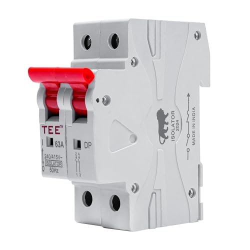 Image of Double Pole MCB Isolator Overload & Surge Protection | 10-Year Warranty | Durable Polycarbonate Housing | C-Curve 240-V (Standard Size, White) (MCB DP Isolator 40 AMP)