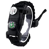 Daarcin Survival Paracord Bracelet,Fire Starter,Waterproof SOS Light, Compass, Whistle, Adjustable AK87 20 in 1,Outdoor Ultimate Tactical Survival Gear Set,Stocking Stuffers,Men