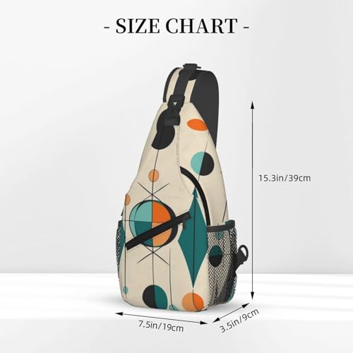 Mochila tipo Sling Negra para Senderismo y Uso Diario miniatura 2