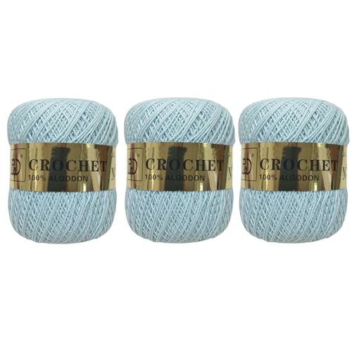 Materiale: 100% cotone, incredibile filato di cotone mercerizzato di alta qualità. Ha uno spessore classico che è perfetto per progetti all'uncinetto o ricamo con ago da cucire.