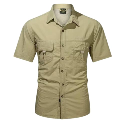 Chemise d'été homme à manches courtes avec 2 poches poitrine