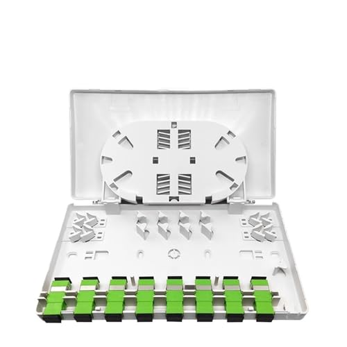 ESXSWYDR 5Pcs per Lot Fiber Optical Terminal Junction Box,8-Port Fiber Panel Box, SC FC, LC Adapters for FTTH,FTTO,FTTD,(SC APC Adapter)