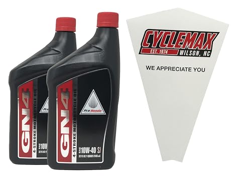 Cyclemax Two Pack compatible with Honda GN4 Engine 10W-40 Oil 08C35-A141M01 Contains Two Quarts and a Funnel