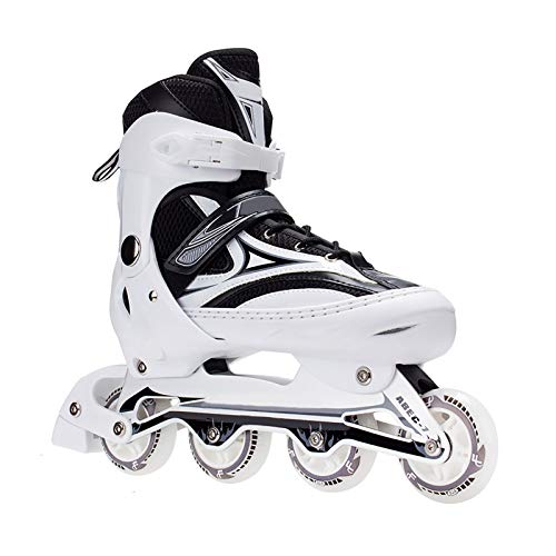 sljjlhx Sljj Patines En Línea Ajustables, Patines Al Aire Libre para Adultos, Patines sobre Ruedas De Alto Rendimiento Unisex (Color : White, Size : EU41-46(26-29cm)) Cover