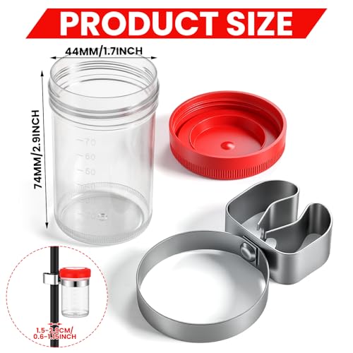 image for Acellegic Bassoon Oboe Reed Soaker Cup and Music Stand Clip with Red L