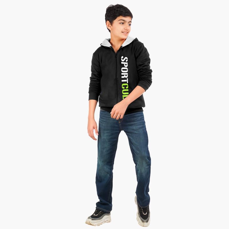 Image of Real Basics Boys Cotton Hooded Sweatshirt(Pack of 1)