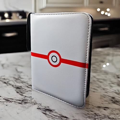 Zsiibo Transaction Card Folder For Tcg Game Cards And Sports Transaction Cards, Suitable For Collectors' Photo Albums With 400 Cards, One Page Can Accommodate 8 Card, White #TOP2