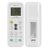 Mando a Distancia Universal para Aire Acondicionado con 1000 Códigos, Compatible con el 99,99% de los Climatizadores, Pantalla LCD de 1,8 Pulgadas y Función de Luz LED para Uso Cómodo y Práctico