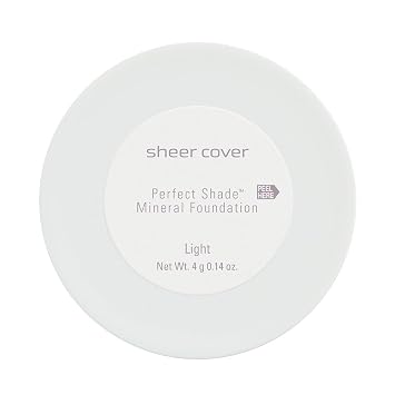 Sheer Cover Perfect Shade - Mineral Foundation Makeup Kit w/ Free Brush - Light/Fair Shade - Powder Makeup, Best Full Coverage Foundation 4 Grams
