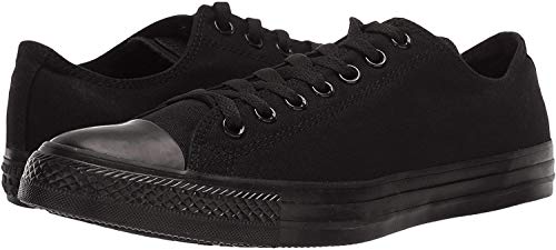 Converse Chuck Taylor All Star Low Top, Black Monochrome, 12 Women/10 Men