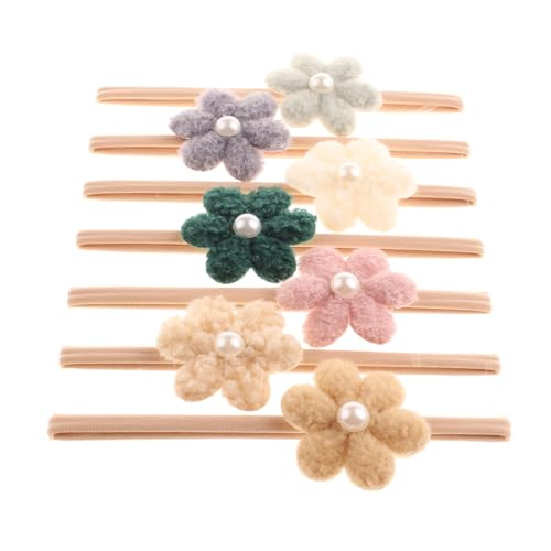 7 Pack Baby Nylon Headbands Hairbands Hair Bows Hair Accessories for Baby Girls Newborn Infant Toddler Kids4