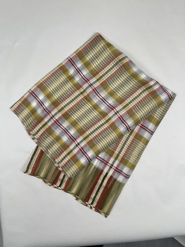 Women's Silk Wool Scarf - Multi-purpose Color-Woven Plaid Scarf/Shawl for Air-Conditioned Rooms3