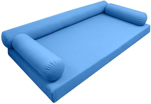 DBM IMPORTS Style6 Full Outdoor Daybed Mattress Bolster Knife Edge Insert and Cover Complete Set - AD102