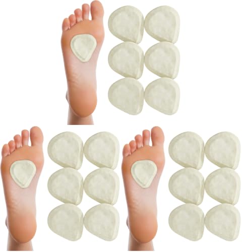 Image of Metatarsal Felt Foot Pad Skived Cut (1 /8 inch Thick) - Made in USA - Felt Metatarsal Pads for Women and Men - Ball of Foot Cushion - 6 Pairs (12 Pieces) (Pack of 3)