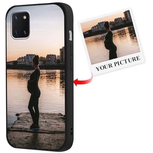 Cover Personalizzate per Samsung Galaxy Note 10 Lite 4G Personalizzata con Foto Immagine Disegni Custodia Personalizzabile Personalizzabili Custodie per Note 10 Lite 4G 6.7 pollici nero