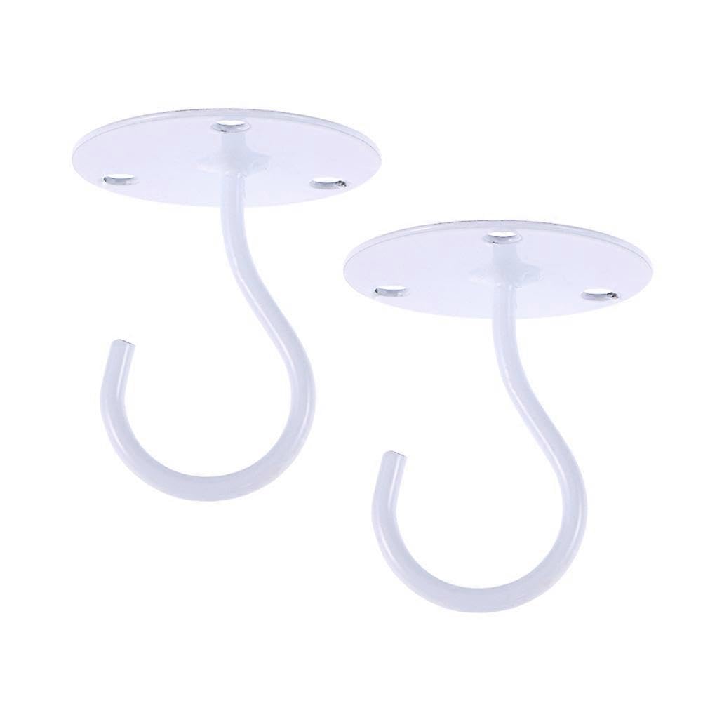JOYHAPPST 2 PCS Cabinet Hooks Installation Ceiling Hooks Porch Hanging Hook Cup Hook Holder Wall Mounted Ceiling