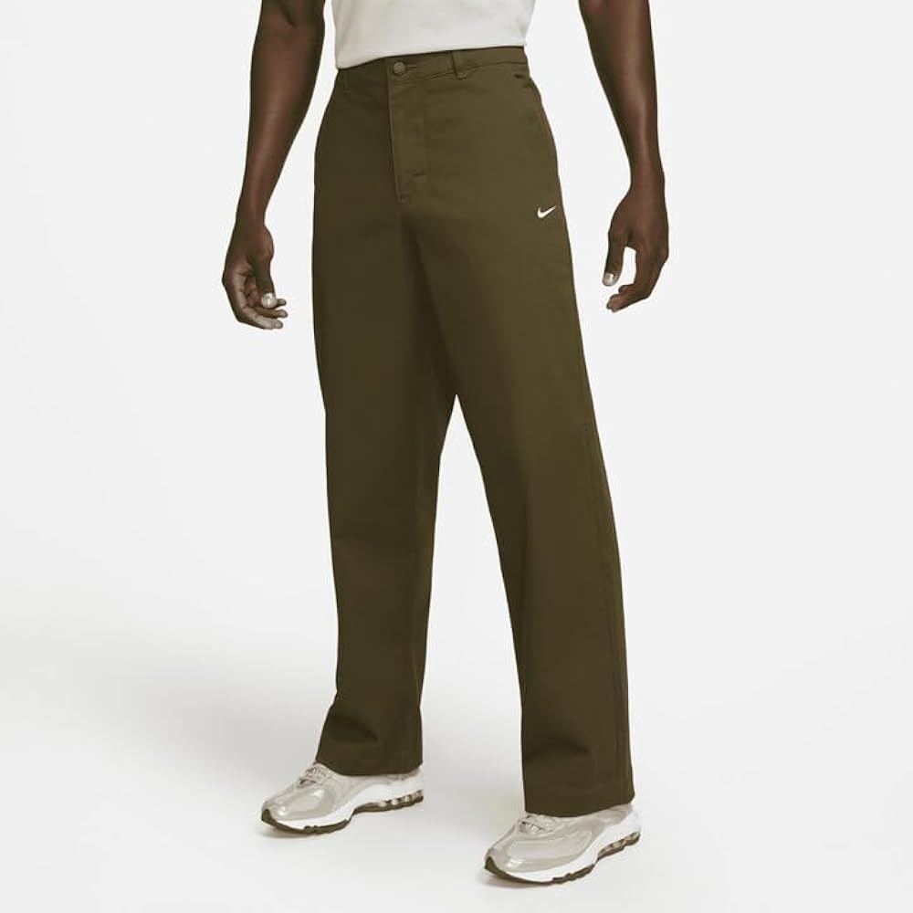 Nike Men's Life Unlined Cotton Chino Pants, Green, SZ 32 at