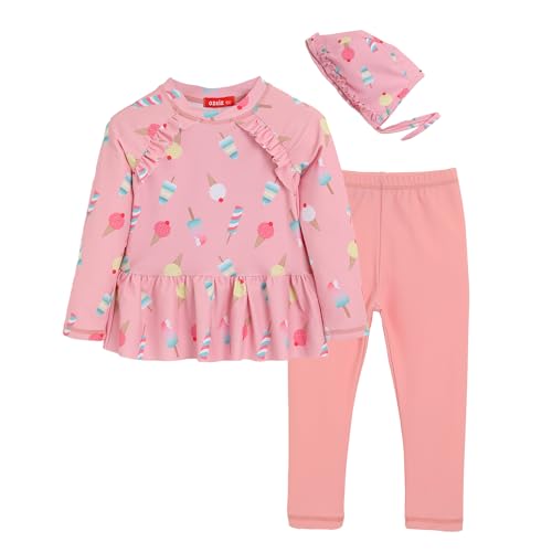 Ozkiz Sweet Ice Swimwear Set for Girls - Breathable Fabric, Ruffle Design, Soft Lining, Stretchy Waistband, and Summer Style