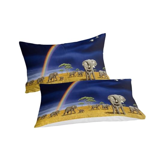 Housse de couette éléphant sans pli avec fermeture éclair King - 6
