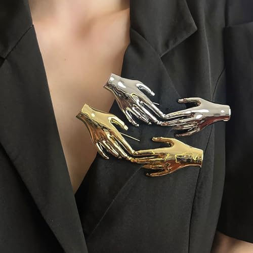 Unique Palm Hand Brooch Pin for Women Men, Fashion Large Lapel Brooch Pins for Clothing Bag Hat Pants Birthday Gift4
