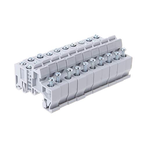 Buwei 10 Stück EUK / EUK2 Din Schienenanschlussblöcke Endanschlag Halterung Feuerhemmende Feste Komponenten und Teile