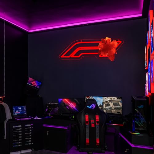 Image of Racing Neon Signs for Wall decor Racing Sports Led Lights sign for Man Cave Beer Bar Garage Art Wall DecorativeChristmas Birthday Party Gift16.1 * 4.8inch