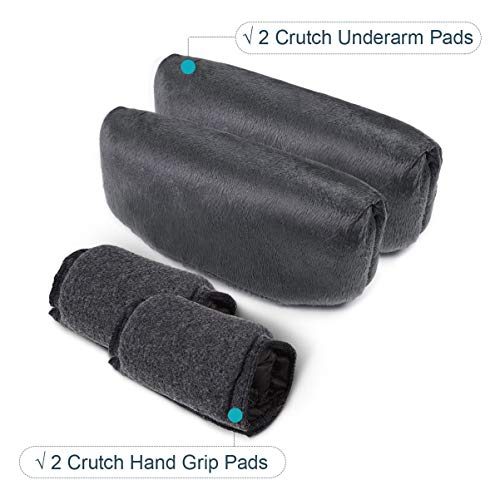 image for Healifty Crutch Pads and Hand Grip Covers - Crutch Handle Pads Cushion