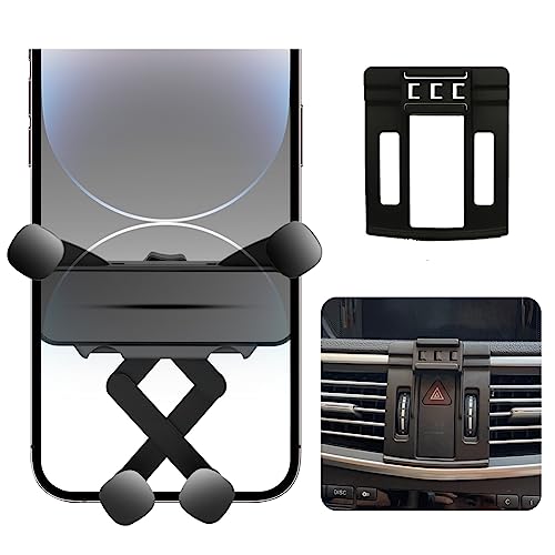 MikeHam Car Phone Holder for Mercedes Benz E Class 2010-2013, Auto Lock Hands Free Cell Phone Mount, Fits iPhone & All Smartphones, Black