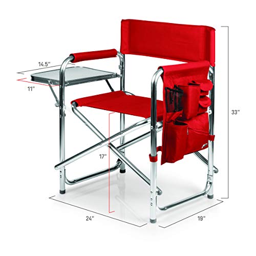 Image of Picnic TIME NFL Unisex-Adult NFL Sports Chair with Side Table, Beach Chair, Camp Chair for Adults