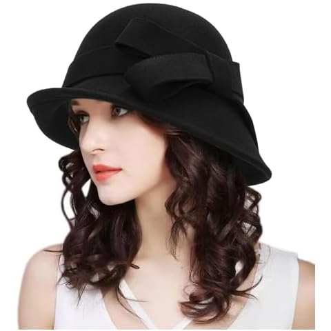 KorhLeoh Women's Vintage Wool Bucket Hat Cover