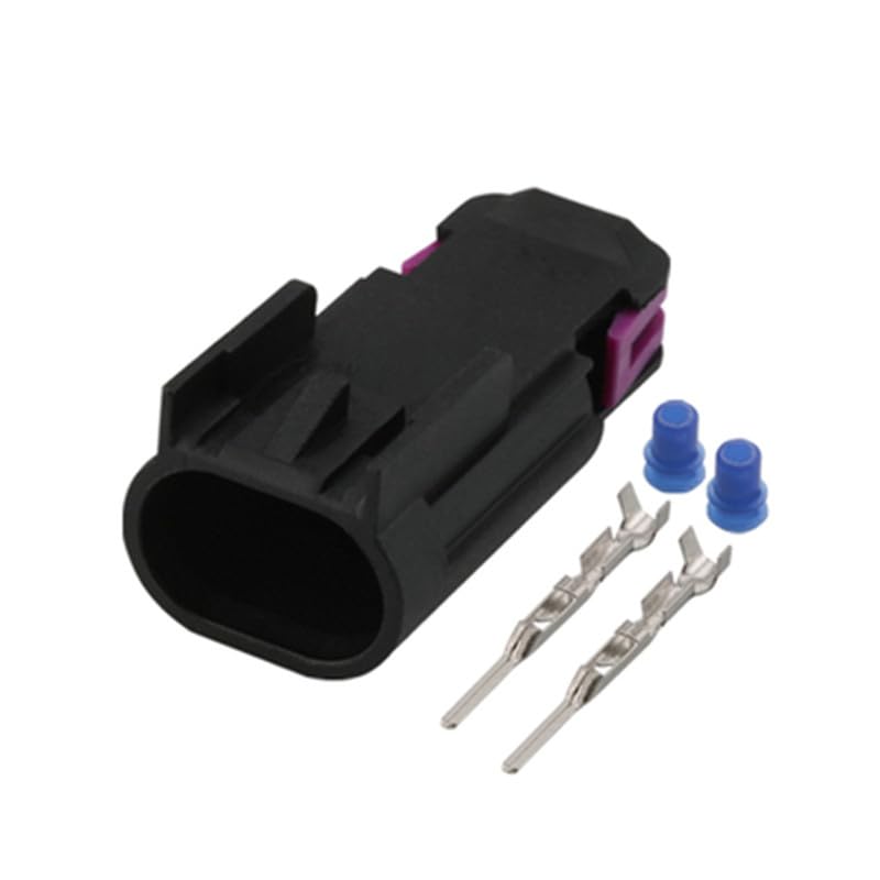 2 Pin/Way Automotive Oil Pump Plug Waterproof Connector for Delphi 15326806 15326801 - (Color Name: Female)