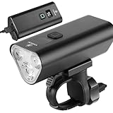 Illuminazione Multifascio Affidabile: La luce tripla da 1200 lumen per bici modalità ampia e concentrata per coprire 25 metri di traiettoria con luminosità costante che consente di vedere e reagire tempestivamente a qualsiasi imprevisto notturno