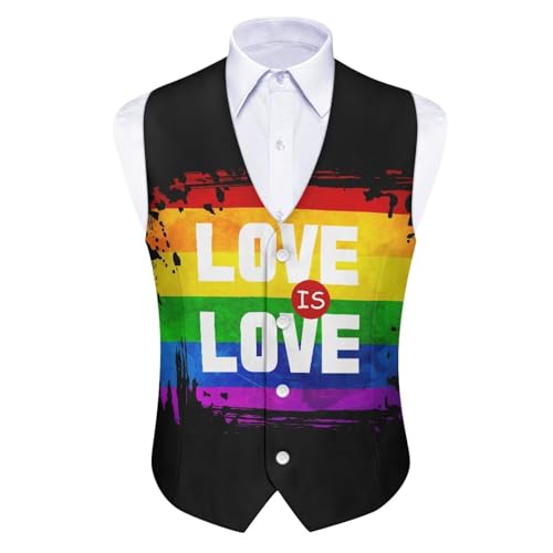 TOADDITDO Flag Print Suit Vest for Men Breathable Daily Vests Soft Athletic Suit Vest Oversized Business Waistcoat4