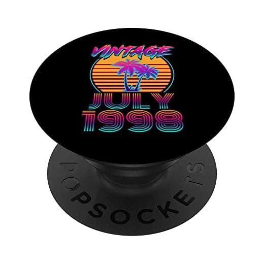 24 años Retro Vintage 80s julio de 1998 24 cumpleaños PopSockets PopGrip Intercambiable