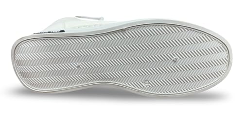 Image of High-Top Leather Sneakers, Lace-Up Casual Boots with Padded Collar, Herringbone Sole Pattern