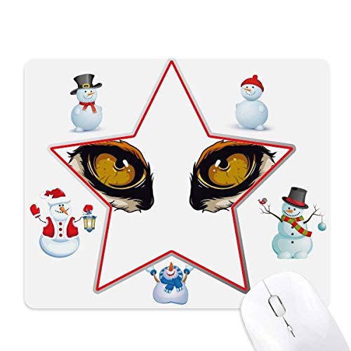 Tapis de souris renard bd oeil bonhomme de neige étoile bureau