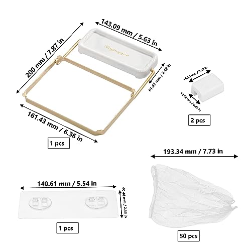 Sankoly SK230324SCGLJTZ Sink Hanging Drain Basket Stainless Steel Corner Sink Strainer Basket Holder With 50 Pcs Filter Mesh Strainer Kitchen Sink Food Catcher thumb #1