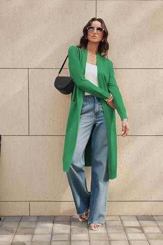 Image of GRACE KARIN Essential Solid Open Front Maxi Long Knitted Cardigan Sweater for Women