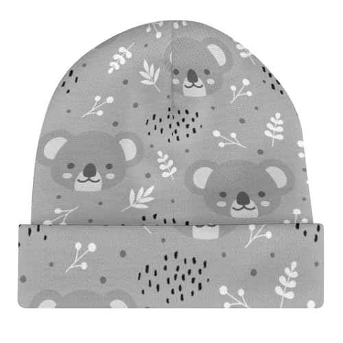 Cute Kola Animal Pattern Kids Beanie Hat for for Girls Boys Children Cap Winter Knitted Chemo Cancer Headwear Accessories Gifts Decoration Black4