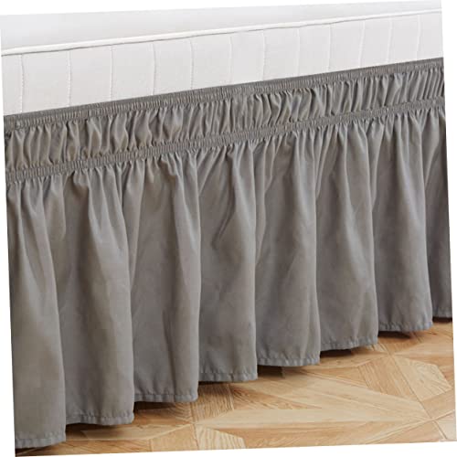 Faldones de cama desmontables para ocultar el canapé gris 8
