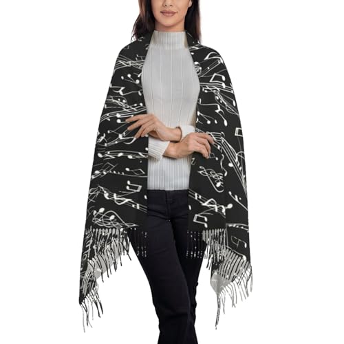 Pashmina Winter Warm Wrap Shawl Musical Print Scarves Scarf For Women Men3
