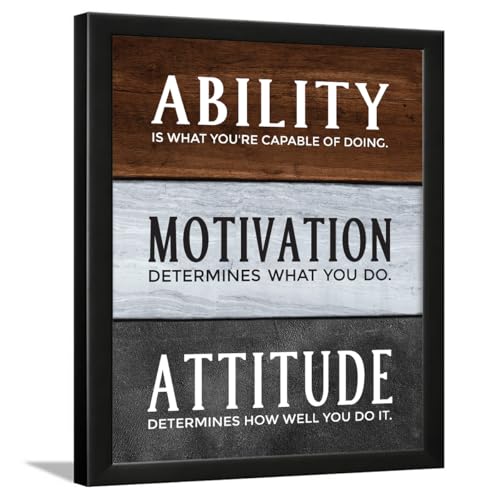 Image of Chaka Chaundh - Suitable Motivational Quotes frames for OFFICE & STUDENT- Framed Posters with Frame - Attitude Quotes Wall Frames - Ability Photos with Quotes - (14 X 11 inches)