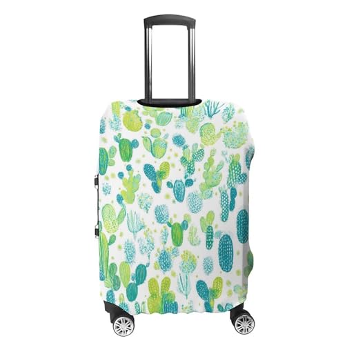 Cute Cactus Travel Luggage Cover for Suitcase 19-32 Inches Elastic Washable Baggage Protector4